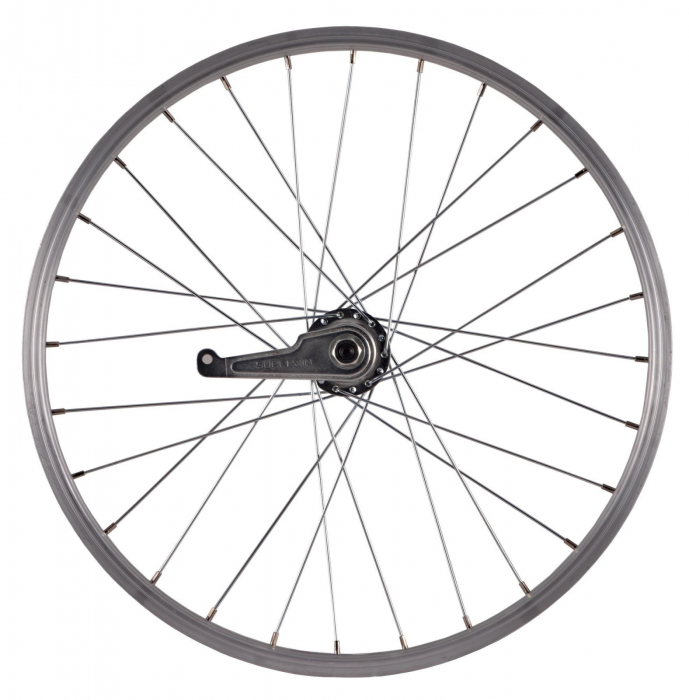 Roata Bicicleta Spate Luna 20", 406X21, Alu Simpla, Argintie Natur, Butuc Torpedou Metal, 28H, 3/8, Old13195 [2]