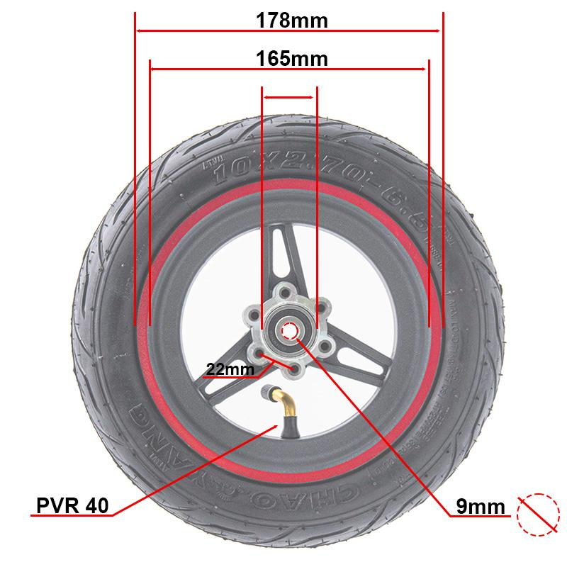 Roata cu linie rosie 6.5”/B50 pentru KuKirin G3, KUGO G2, Smartgyro și Zwheel [3]