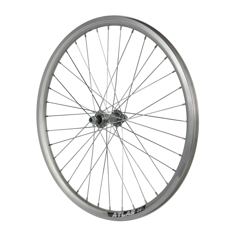 Roata Fata 24" Cerurim, Janta Dubla Atlas, 507X18, V-Brake, 36H, Argintie [2]