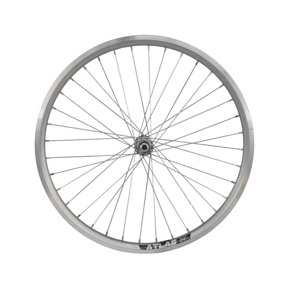 Roata Fata 24" Cerurim, Janta Dubla Atlas, 507X18, V-Brake, 36H, Argintie [1]