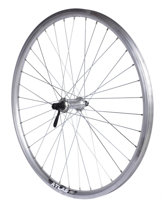Roata Fata 26" Cerurim, Janta Dubla Atlas, 559X18, V-Brake, 36H, Argintie [2]