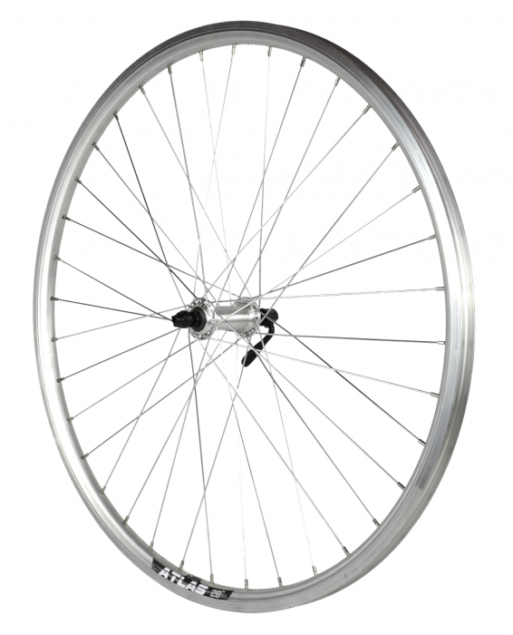 Roata Fata 28" Cerurim, Janta Dubla Atlas, 622X18, Butuc Shimano, V-Brake, 36H, Argintie [3]