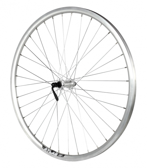 Roata Fata 28" Cerurim, Janta Dubla Atlas, 622X18, Butuc Shimano, V-Brake, 36H, Argintie [2]