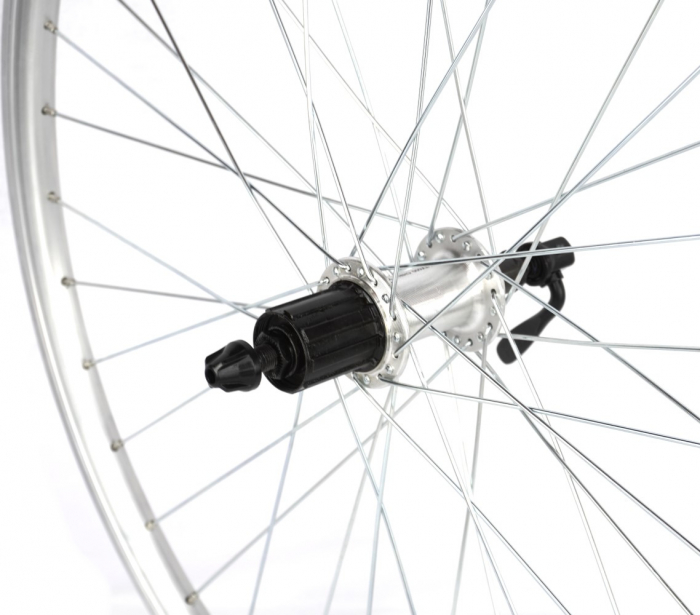 Roata Spate 26" Cerurim, Janta Dubla Atlas, 559X18, Butuc Shimano, V-Brake, 36H, Argintie [3]