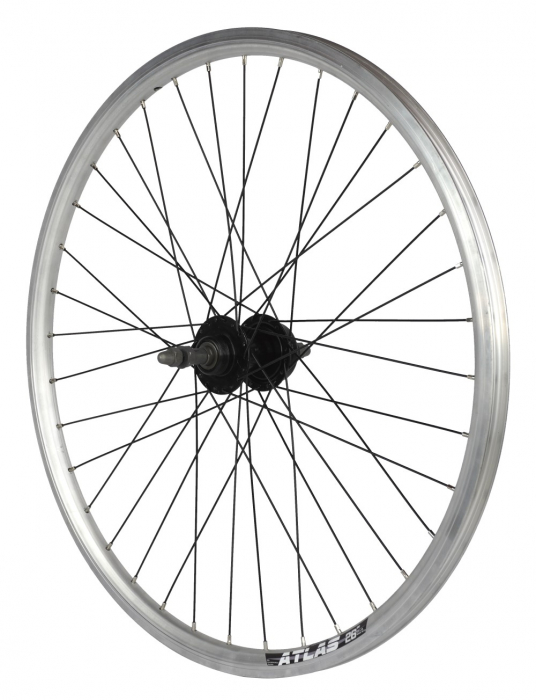 Roata Spate 26" Cerurim, Janta Dubla Atlas, 559X18, Disc, 36H, Argintie [2]