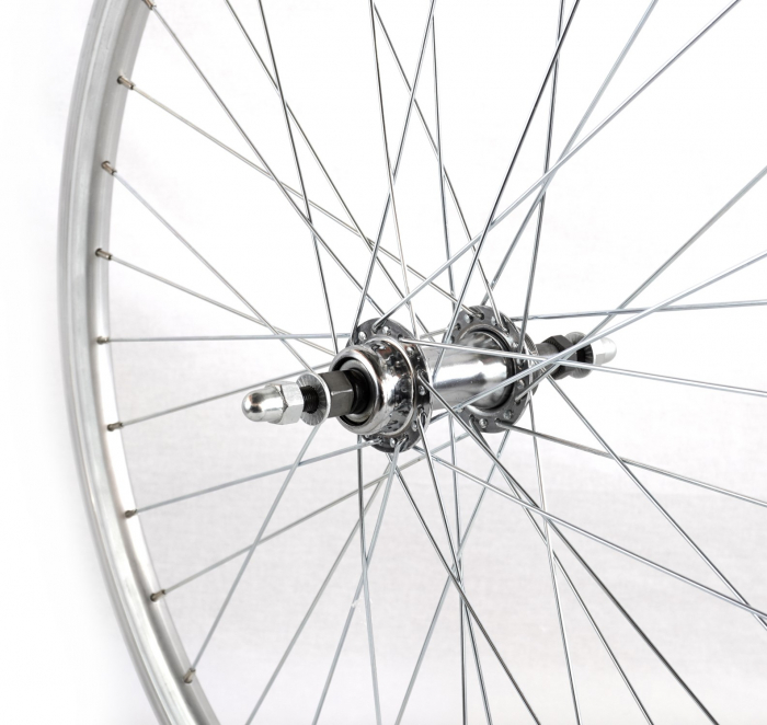 Roata spate ATLAS 26", 559x18, ALU dubla, argintie natur, V-Brake CNC, 36H [4]