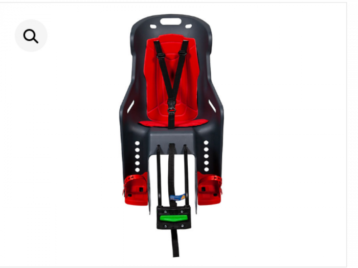 Scaun Bicicleta Spate pentru Copii Prindere pe Cadru LASALLE SPORTS Flamingo Antracit-Rosu [1]