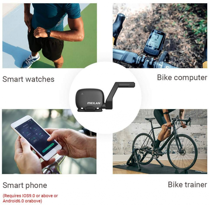 Senzor cadenta si viteza Wireless pentru bicicleta Meilan C3, Waterproof, Bluetooth BT4.0 [5]
