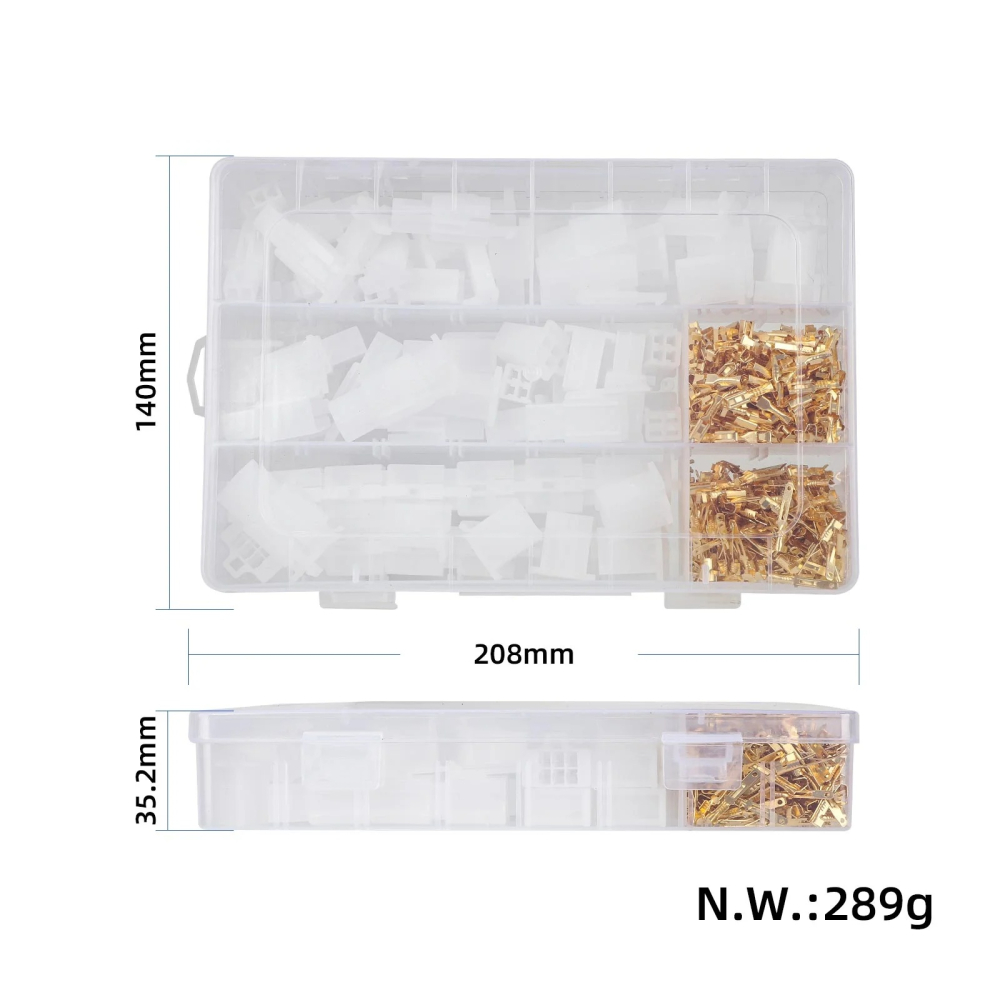 Set 480 buc. conectori electrici 2.8 mm, 2/3/4/6 pini, tata si mama [4]