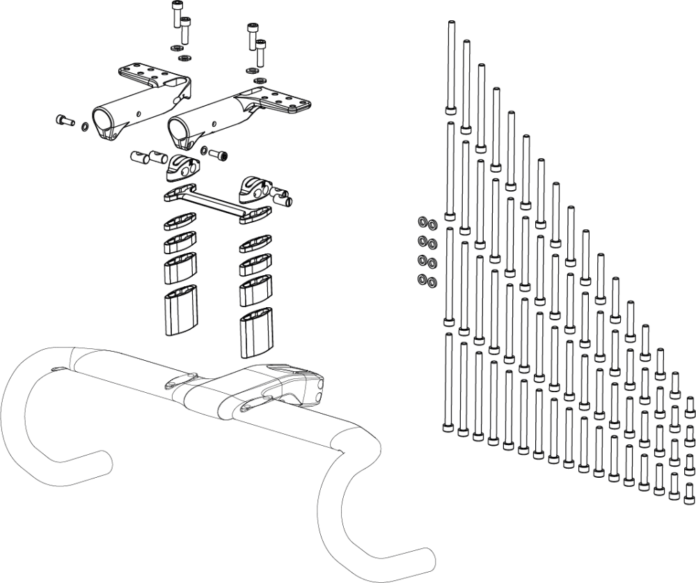 SET DE PRINDERI CUBE FOR HANDLEBAR Litening Aero [2]
