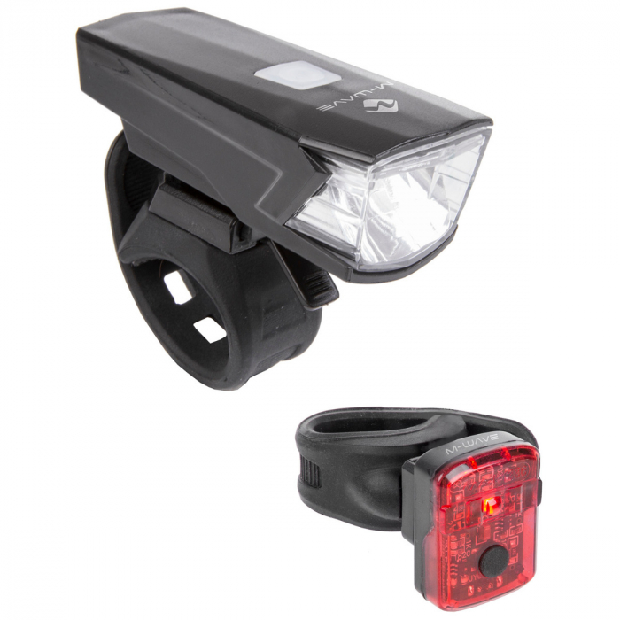 Set Lumini cu Acumulator M-WAVE ATLAS K15 USB [1]