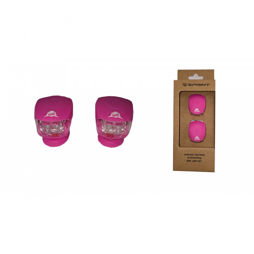 Set lumini fata/spate Sprint din silicon roz [1]