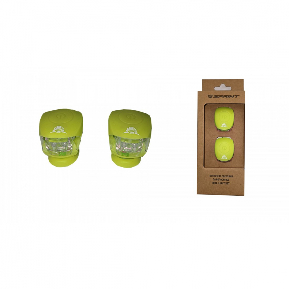 Set lumini fata/spate Sprint din silicon verde [1]