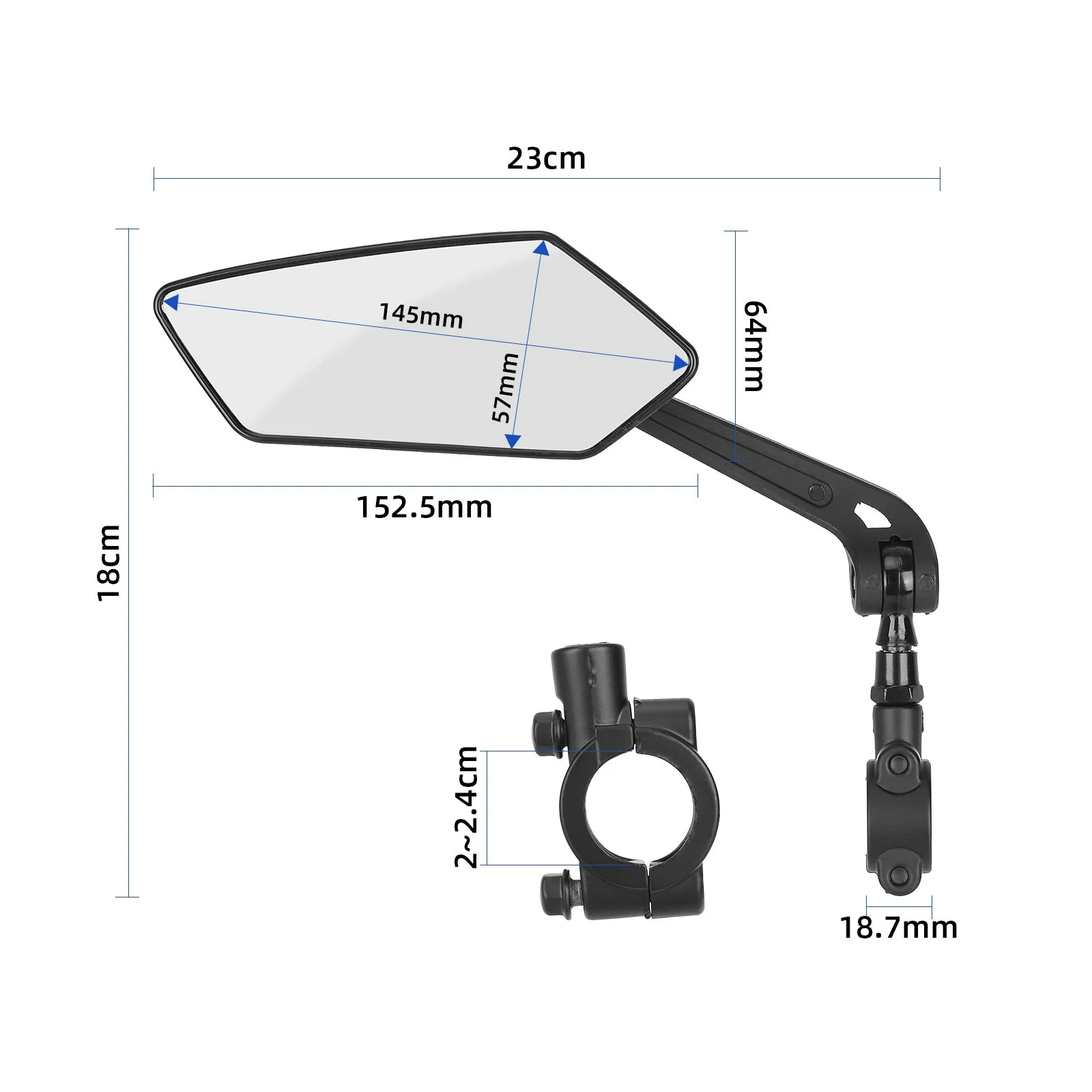 Set oglinzi retrovizoare pentru trotineta/bicicleta cu rotatie 360 [4]