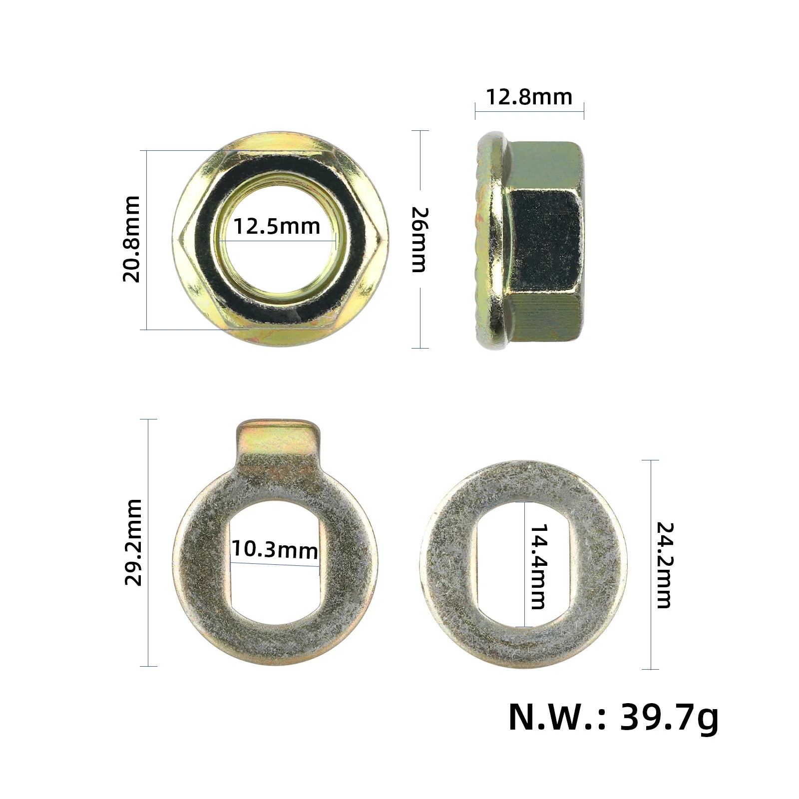 Set piulita si saiba pentru motor Kukirin G2 Max/G2 Master/G4 Max/G3 Pro [3]