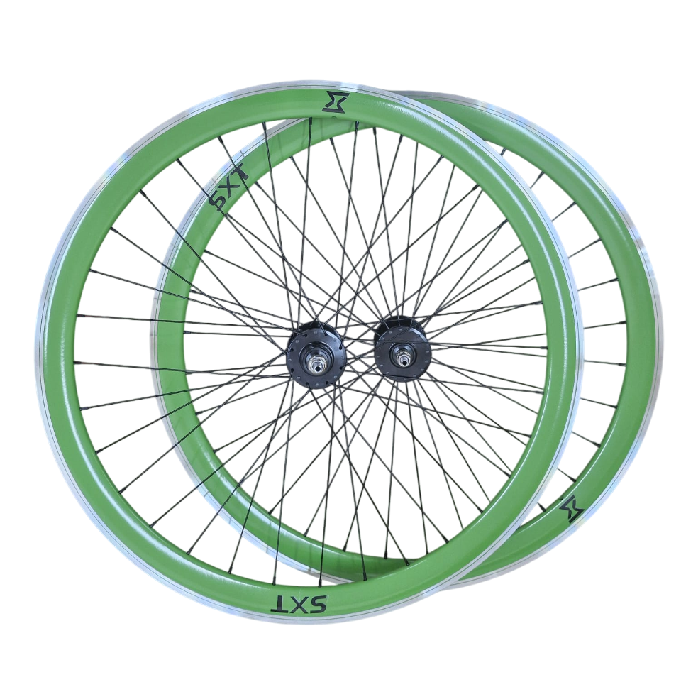 Set Roti Single Speed/Fixie SXT 700-32H 40 mm Verde [1]