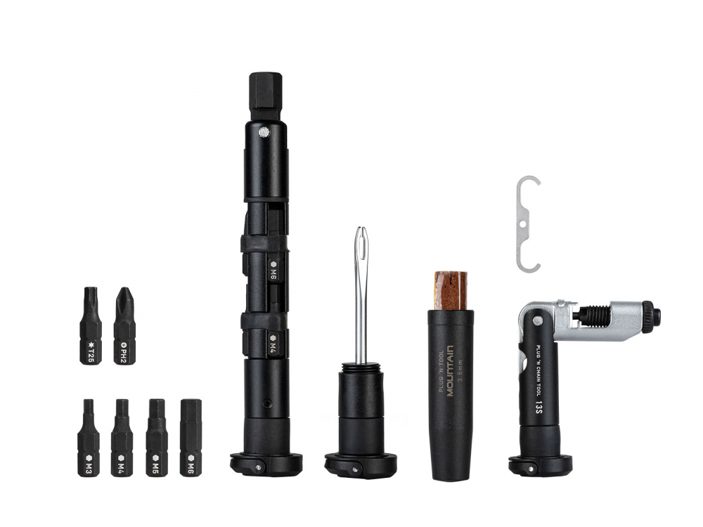 Set Scule Compacte Topeak Plug'n Tool Mountain Pro TT2619, Negru [2]