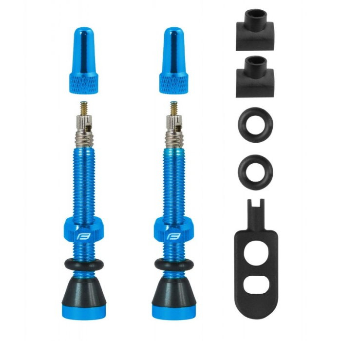 Set Valve Tubeless Force 2xFv 44mm Albastre [1]