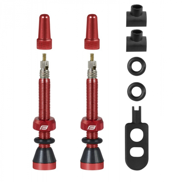 Set Valve Tubeless Force 2xFv 44mm Rosii [1]