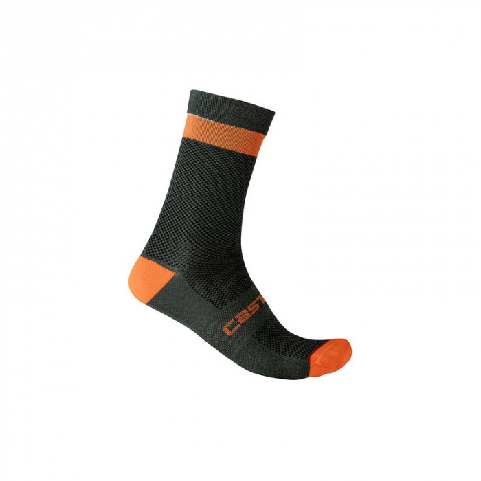 Sosete Castelli Alpha 18, Kaki/Portocaliu, XXL, 44-47 [1]