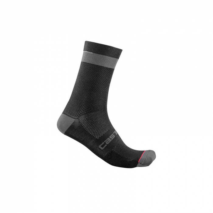 Sosete Castelli Alpha 18, Negru/Antracit, L/XL, 40-43 [1]