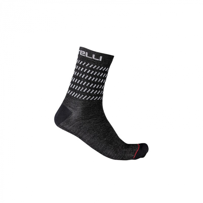 Sosete Castelli Go 15, Negru/Alb, S/M, 36-39 [1]