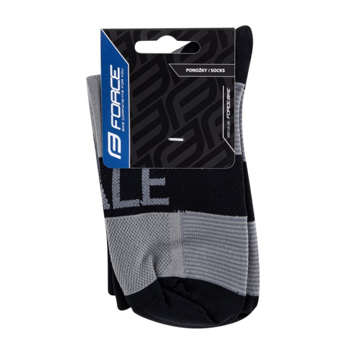 Sosete Force Hale, negru/gri, L-XL (42-47) [2]