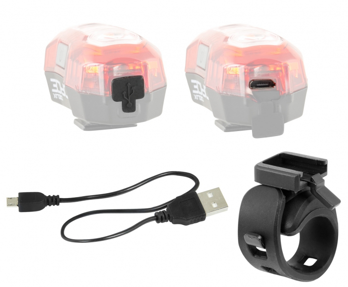 Stop spate Force Deux 5 leduri, Putere 40 Lumeni, Incarcare USB [3]
