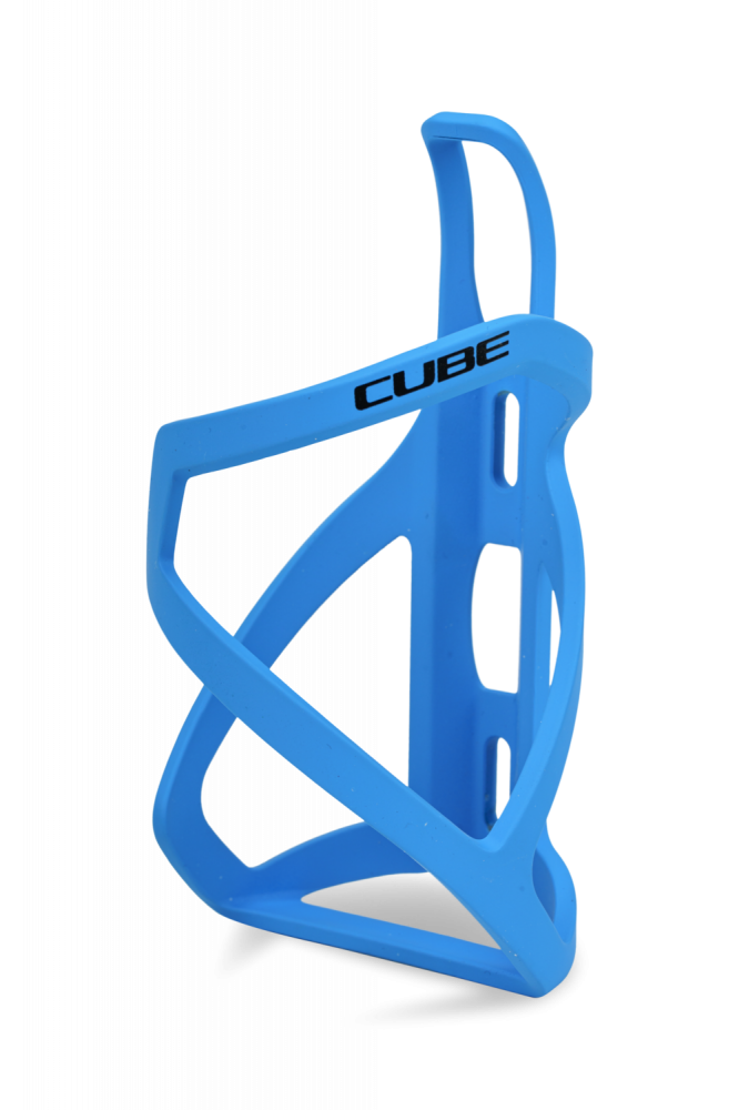 SUPORT BIDON CUBE BOTTLE CAGE HPP LEFT-HAND SIDECAGE MATT BLACK - GLOSSY BLUE [1]