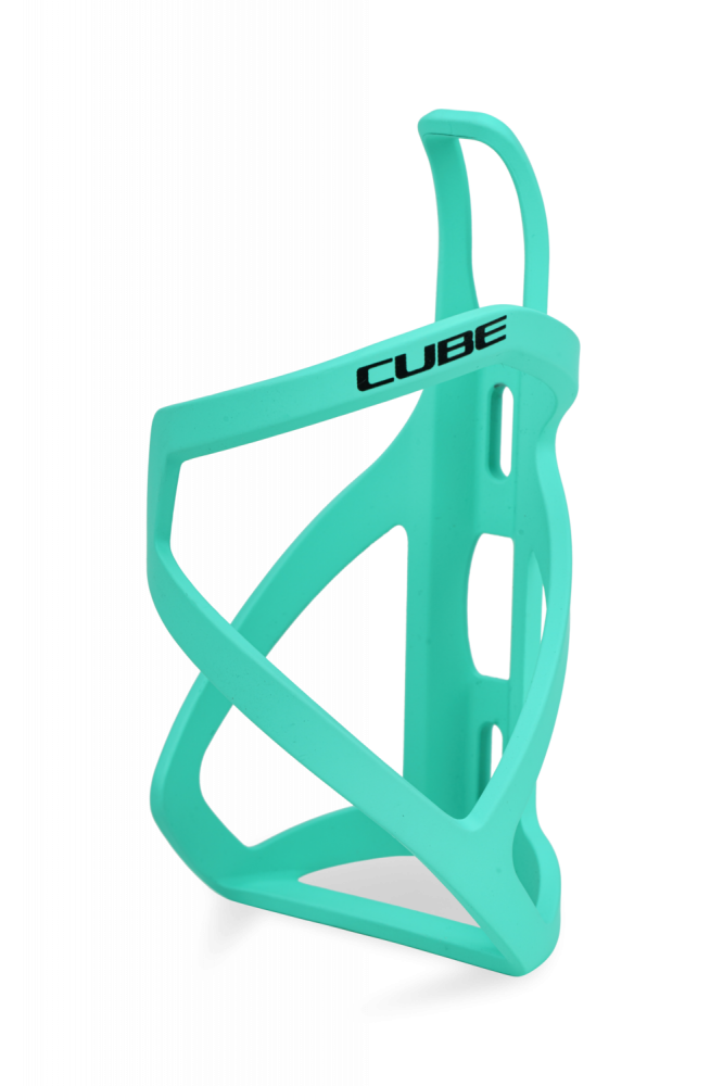 SUPORT BIDON CUBE BOTTLE CAGE HPP LEFT-HAND SIDECAGE MATT BLACK - GLOSSY MINT [1]