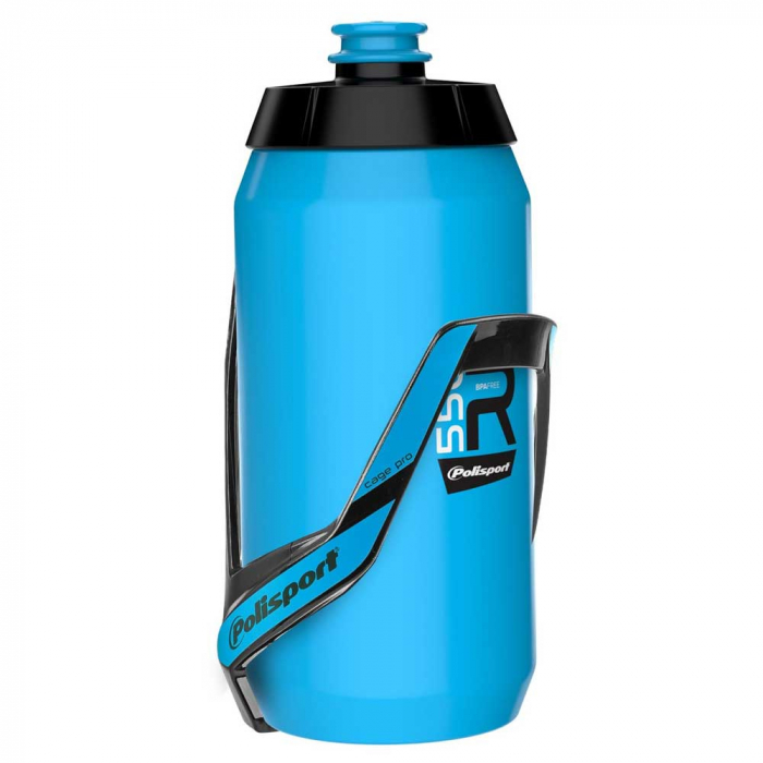 Suport Holder Pro si Bidon Apa R550 Polisport - 550 ml, Albastru [1]