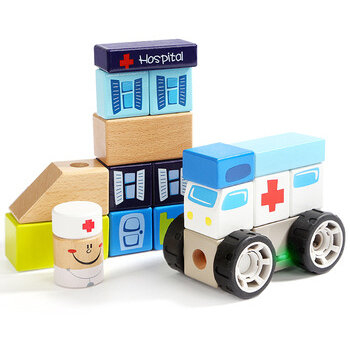 Set constructie masina de salvare cu sunete, 23 piese, Topbright [2]