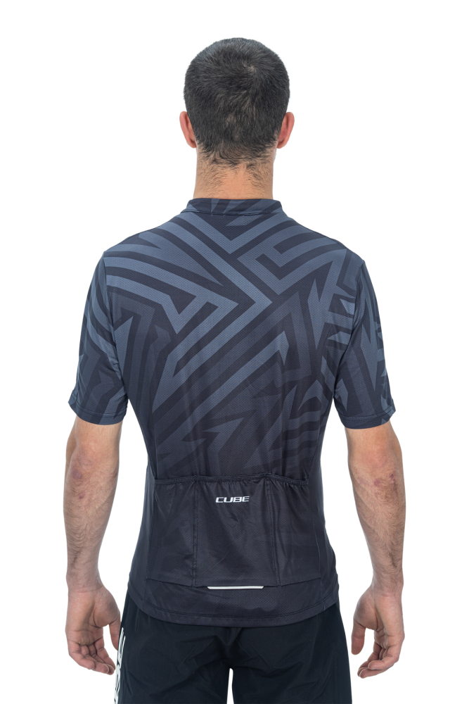 TRICOU CICLISM CUBE ATX JERSEY FULL ZIP CMPT S/S BLACK GREY L [3]