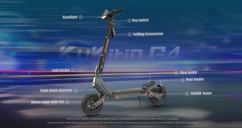 Trotineta electrica Kukirin G4-2026: Viteza Max 70 km/h, Autonomie 70 km, Motor 1x2000W, Acumulator 60V 20Ah [10]