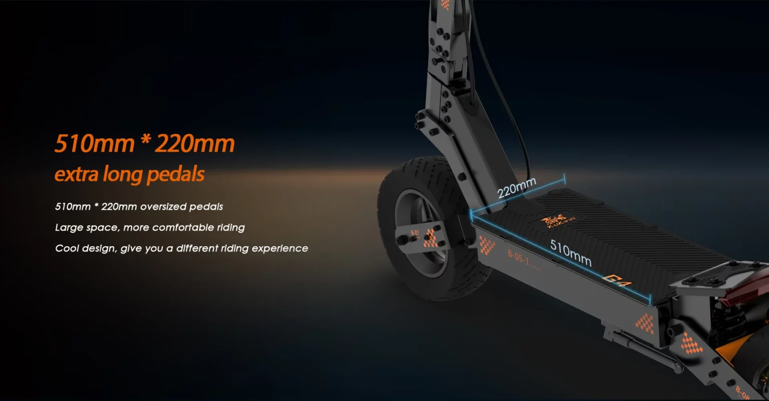 Trotineta electrica Kukirin G4: Viteza Max 70 km/h, Autonomie 70 km, Motor 1x2000W, Acumulator 60V 20Ah [4]