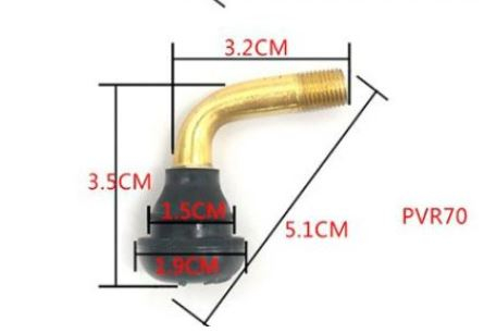 Valva tubeless curbata 90 grade pentru trotinete electrice PVR70 [2]