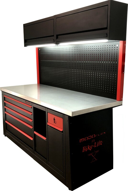 WORKSTATION BIKE LIFT WITH IRON TABLETOP 162X80X100cm [2]