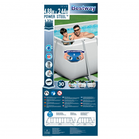 Piscina supraterana Bestway Power Steel 488 cm x 244 cm x 122 cm [2]