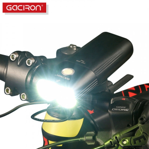 Far LED Gaciron V9D-1600, 1600 Lumeni, Baterie Reincarcabila 5000 mah, Rezistenta la Apa IPX6, Negru [1]