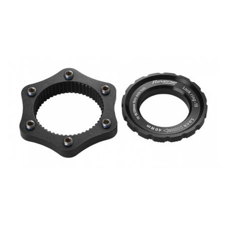 Piese biciclete - Adaptor centerlock Reverse negru