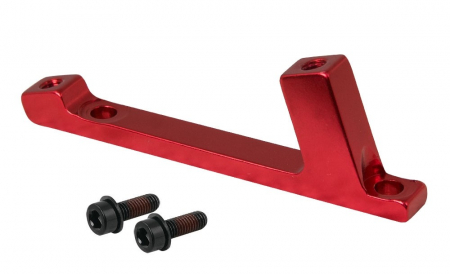 Piese biciclete - Adaptor etrier pentru frana pe disc fata postmount Force 180 mm rosu