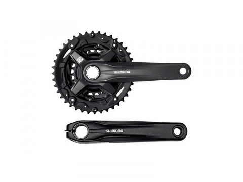 Ciclism - ANGRENAJ PEDALIER SHIMANO FC-MT210-3, 9 VITEZE., BRAT 170MM, 44X32X22T, FARA CG, 2-PCS FC, FARA BUTUC PEDALIER, NEGRU