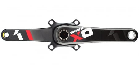 Ciclism - Angrenaj Pedalier Sram X01 X-Sync Fara Foi Brat 170 Carbon, negru-rosu