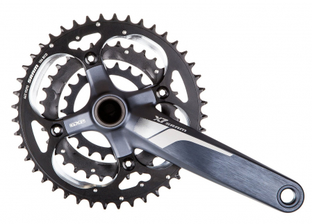 Piese biciclete - Angrenaj Pedalier X7 3X9V 22-32-44T, monobloc GXP neinclus , gri furtunos