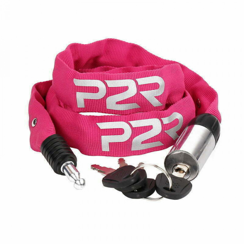 Ciclism - Antifurt Bicicleta lant cu cheie P2R AVENIR 4x650 mm, Roz