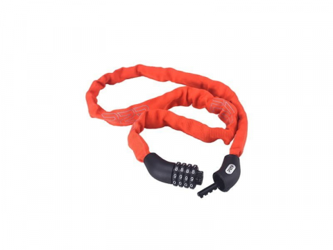 Antifurt Bicicleta lant cu cifru P2R AMBID 4x1100 mm, Rosu [2]