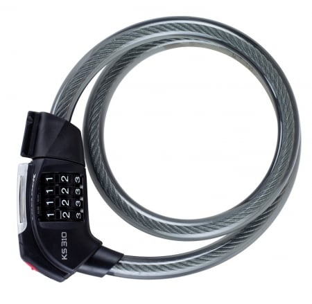 Ciclism - Antifurt Bicicleta Trelock Ks 310/100 Dragon, Nivel 3/6, cu Led, negru