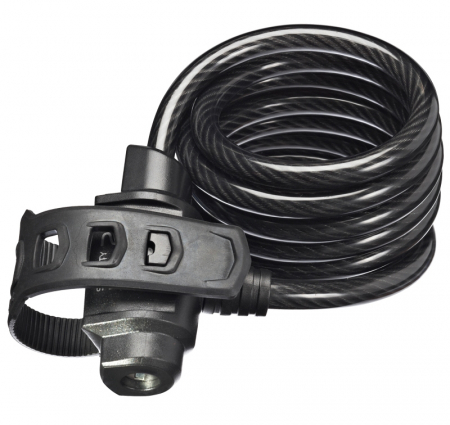 Ciclism - Antifurt Bicicleta Trelock Sk 222 Fixxgo Dragon, Nivel 2/6, support guma, negru