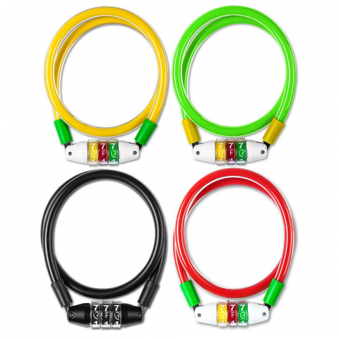 Ciclism - ANTIFURT CU CIFRU RFR COMBINATION LOCK JUNIOR NEGRU 10X600MM