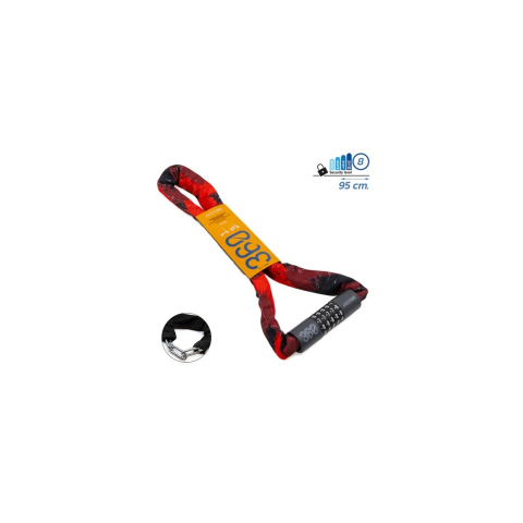 Antifurt bicicleta - Antifurt eWheel EWLK022 cu cifru, rosu